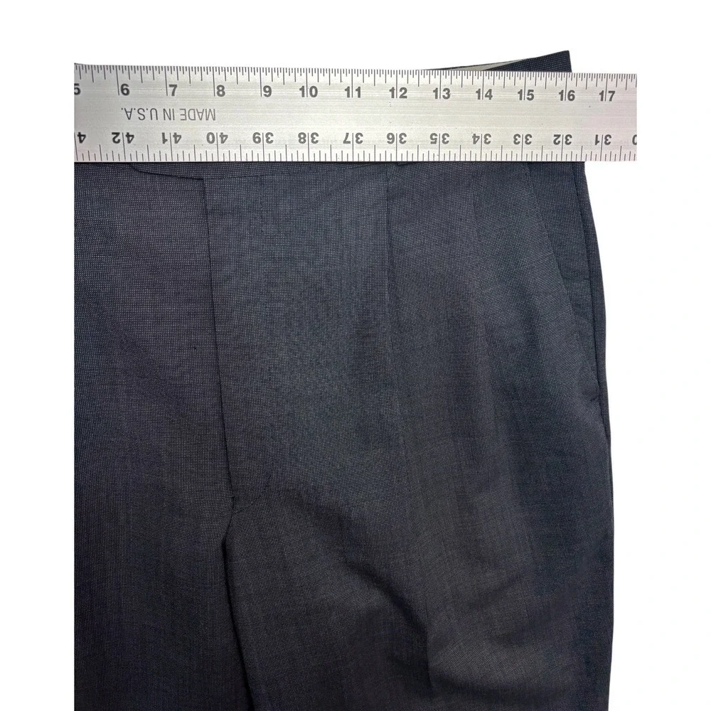 vtg 90s Ralph Lauren Chaps 40R 32x30 Charcoal 2pc Pant Suit Wool Cuffed Pleated